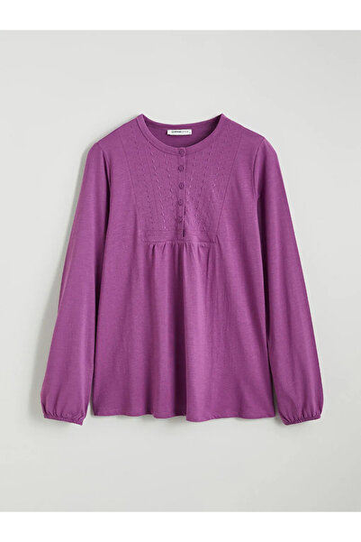 LC Waikiki Bluză brodata cu guler rotund