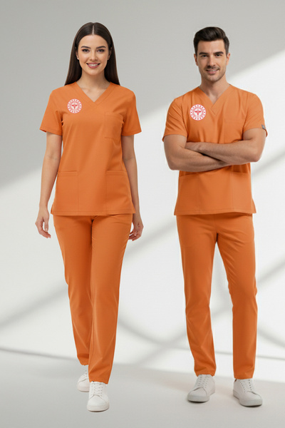 ÇİZGİ MEDİKAL Clinic Support Uniform Scrubs Stretch Fabric Set Ministry of He...