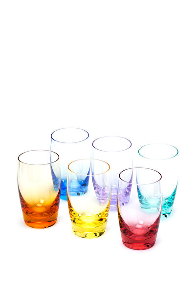 Moser 6lı Renkli Kristal Bardak Seti