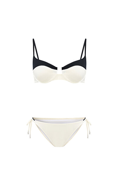 Bia Swimwear Thalassa White Beyaz Çift Renk Balenli Kadın Bikini Takımı