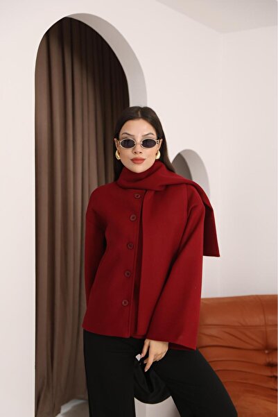 Leo Ferre Women's Cashmere Shawl Collar Winter Coat with Front Buttons. 1211