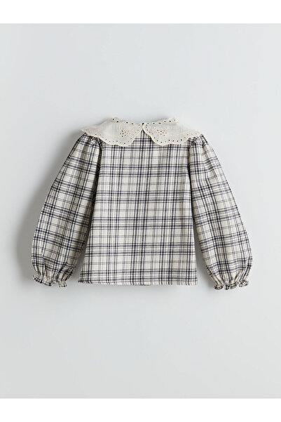LC Waikiki Baby Collar Plaid Girl's Shirt