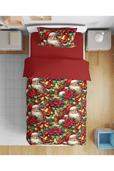 Erays Home New Year Santa Claus Themed 3D Digital Printed Single Duvet Cover Set Sleeping Set