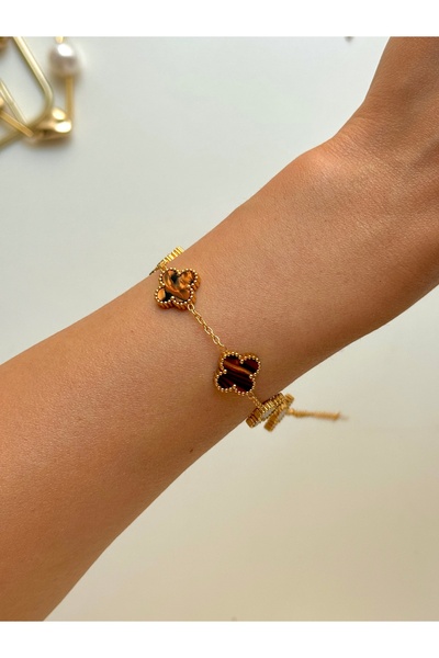 YOUES JEWELRY 316L Steel Gold Double Sided Bracelet