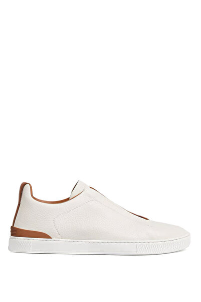 ZEGNA Beyaz Erkek Deri Sneaker