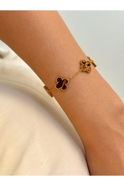 YOUES JEWELRY 316L Steel Gold Double Sided Bracelet