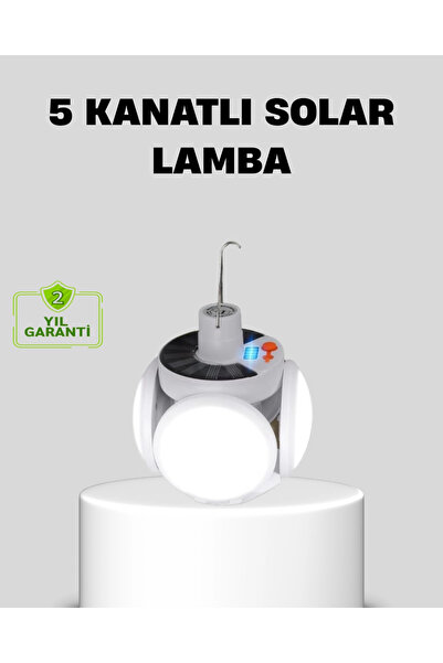 Twin Store مصباح LED يعمل بالطاقة الشمسية مع منفذ USB و5 مصابيح LED