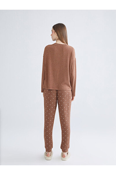 LC Waikiki New Season Crew Neck Printed Women's Pajama Set