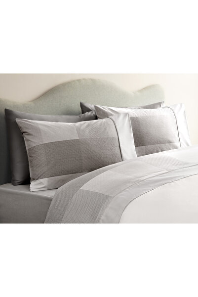 Madame Coco Faron Coco Crep Bedrucktes Oberbettlaken-Set - Grau