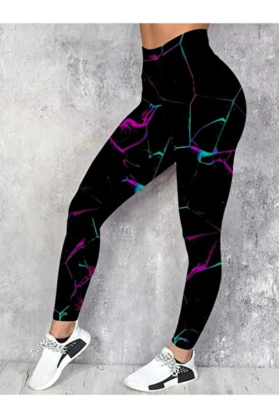 Butik Women's High Waist Color Detailed Diving Tights