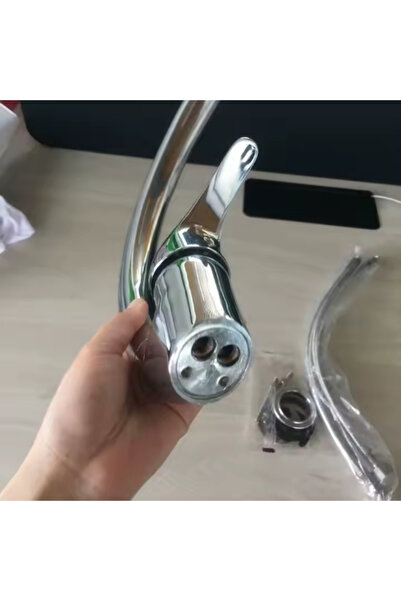 ITALOMIX Modern bathroom or kitchen faucet, countertop mounting, ceramic + zinc