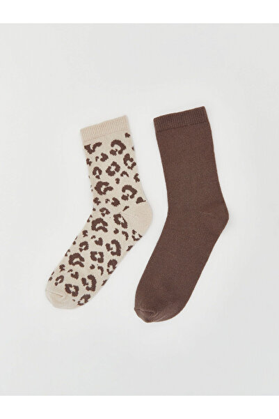 LC Waikiki New Season Patterned Women's Socks 2-Piece Set