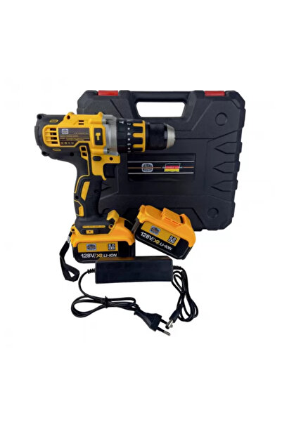 German Meister German Meister Impact Drill, 13 mm Chuck, 2 Batteries 128V 8Ah