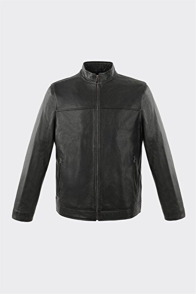 Elle Shoes Siyah Deri Erkek Ceket