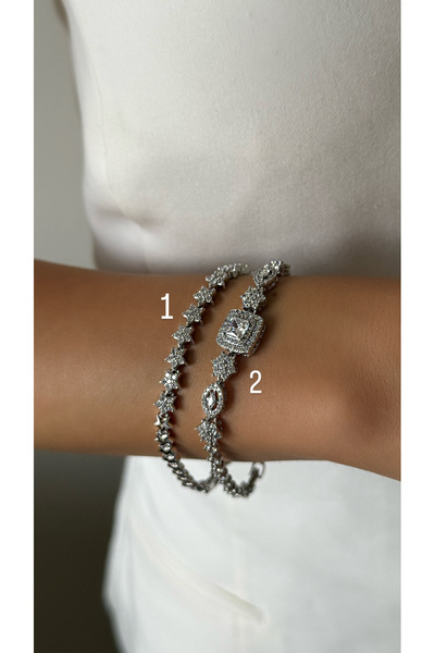 AYLAKAYA سوار فضي مرصع بالنجوم رقم 1 من شوبينغ