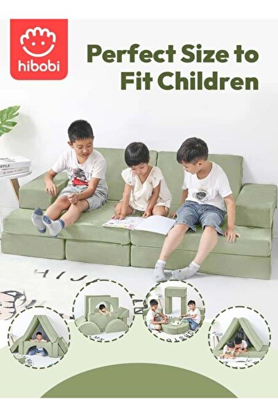 hibobi أريكة لعب للأطفال من ١١ قطعة - أريكة إبداعية للأطفال، تُعزز الخيال وال...