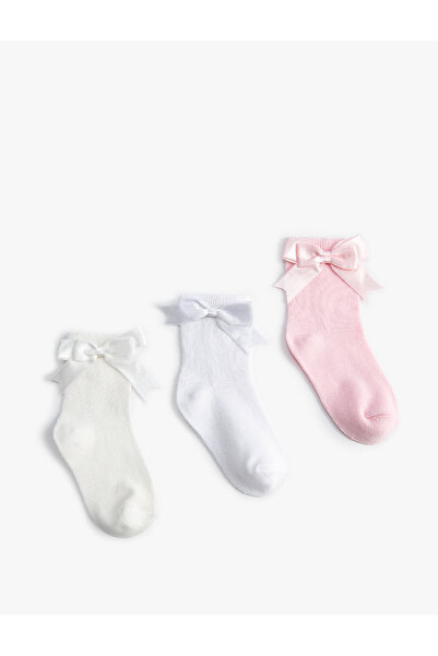 Koton Bow-Tie Cotton 3-Piece Socks Set