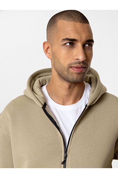 LC Waikiki Ανδρικό φούτερ με μακρύ μανίκι XSIDE με κουκούλα με χοντρό φερμουάρ