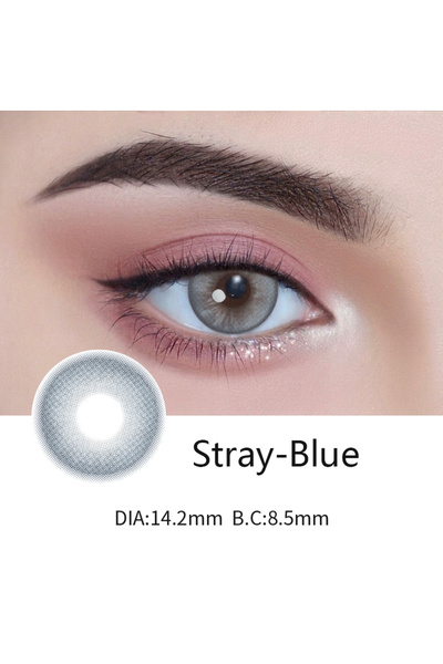 Mrs H عدسات لاصقة ملونة تجميلية 14.2 مم، أزرق فاتح