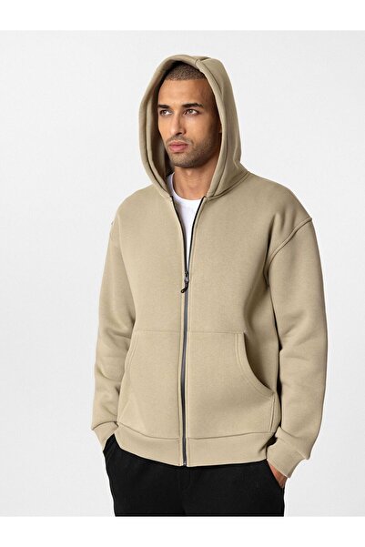 LC Waikiki Ανδρικό φούτερ με μακρύ μανίκι XSIDE με κουκούλα με χοντρό φερμουάρ