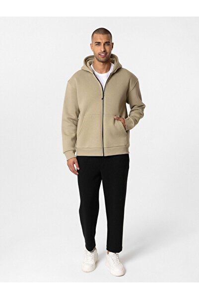 LC Waikiki Ανδρικό φούτερ με μακρύ μανίκι XSIDE με κουκούλα με χοντρό φερμουάρ