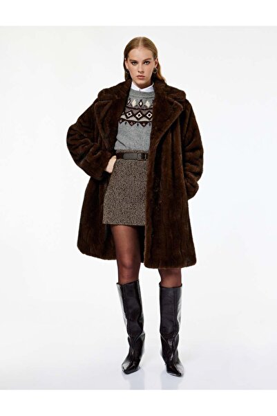 Koton X Melis Ağazat - Μίνι χειμερινή φούστα σε γραμμή Α με εφαρμοστό τσέπες