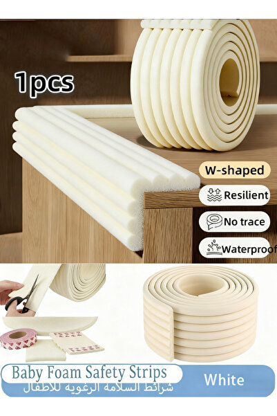 Generic 2-meter baby protective foam strip for furniture corners and edges, with double-sided tape