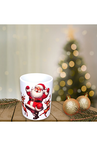 LADİJİTAL BASKI ÇÖZÜMLERİ 2-Pack Christmas Santa Claus Printed Espresso Cups