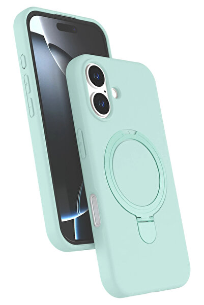 NewFace غطاء حماية SPTRNS لهاتف آيفون 17 من آبل مع حامل ماج سيف - (83131) أخض...