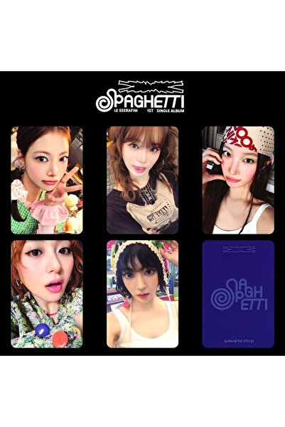 Kpop Dünyasi Σετ φωτογραφικών καρτών LE SSERAFIM ''Spaghetti'' POB 1