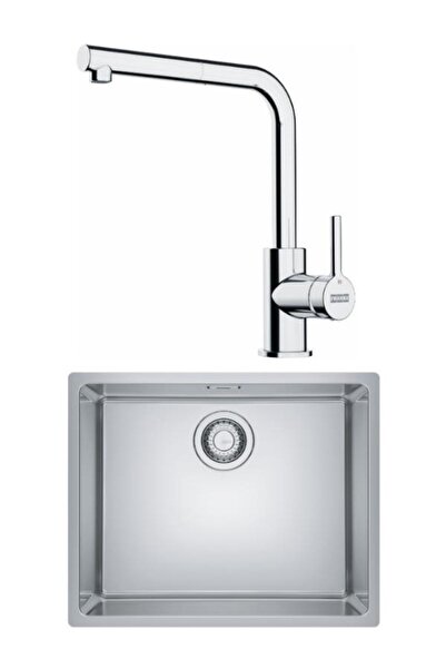 Franke MRX 110-50 Tezgah Altı Çelik Eviye + LİNA L Krom Spiralli Mutfak Batar...