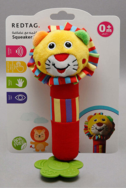 REDTAG Lion Squeaker Toy With Teether for Active Babies
