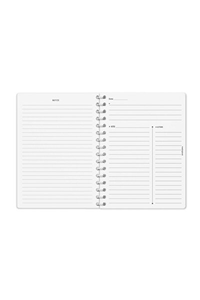 Libra A5 Undated Spiral Agenda, 208 Pages, Lined, Cardboard Cover with Plastic Overcover