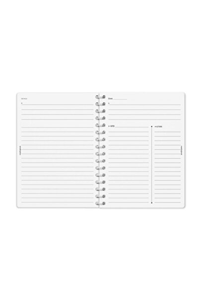 Libra A5 Undated Spiral Agenda, 208 Pages, Lined, Cardboard Cover with Plastic Overcover