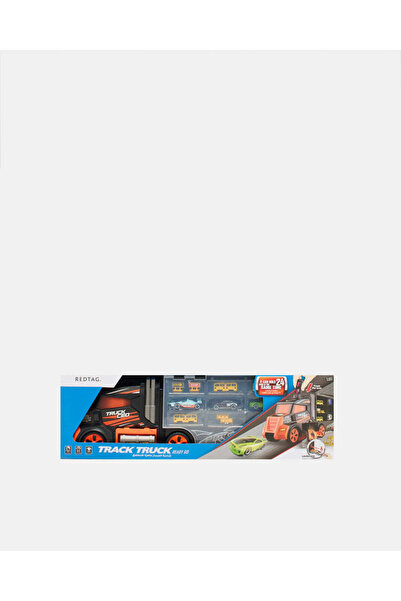 REDTAG شاحنة مسار تحويل كبيرة طويلة جدًا باللونين البرتقالي والأسود