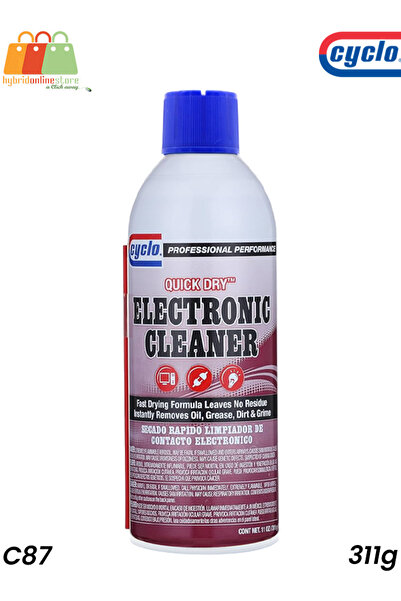 CYCLO منظف إلكتروني سريع الجفاف C87 311 جرام بخاخ تنظيف احترافي للأجهزة الإلكترونية