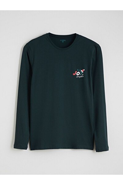 LC Waikiki Standard Mold New Year's Themed Men's Pajama Set