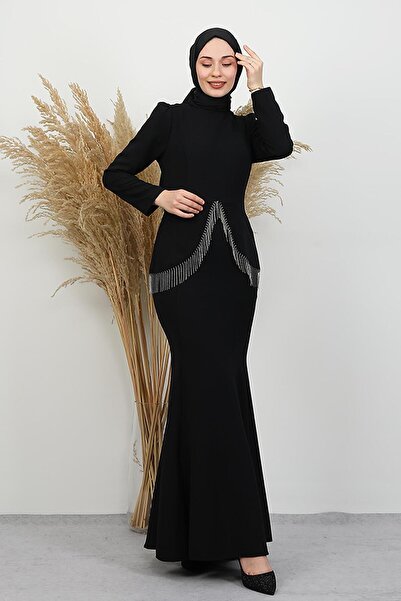 GİYZAMİLA Imge Crepe Dress Black