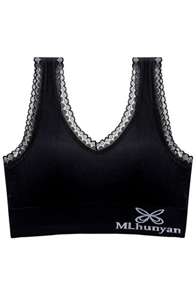 FridayIn Sports V-neck Solid color Lace Strapless sleeve Bras