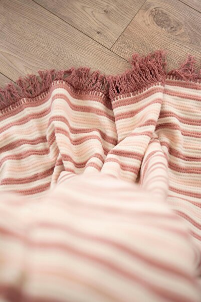 Menderes Home Cotton Collection Tv Blanket Powder