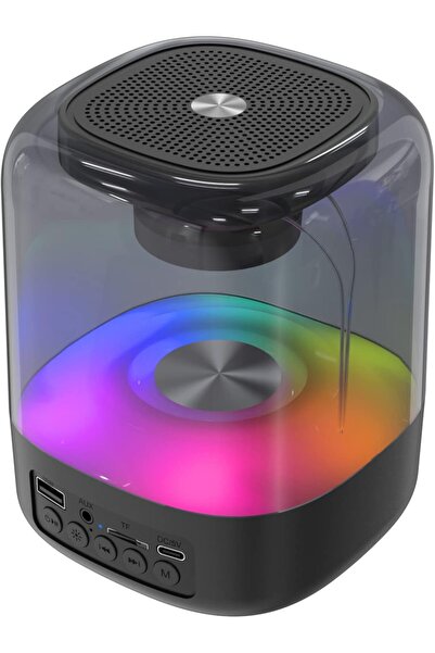 YESMAX Bluetooth Speakers, Wireless Portable Speaker, Support TF Card/AUX/Power Bank/FM Radio, Bedside Lamp