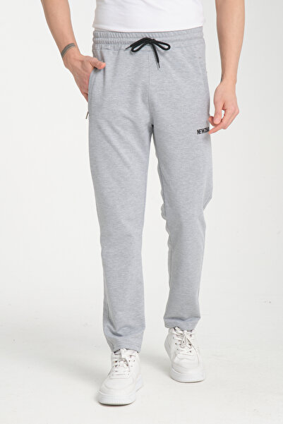 Newzbab 2 Pack - Men's Black-Grey Relaxed Fit Classic Leg Men's Sweatpants