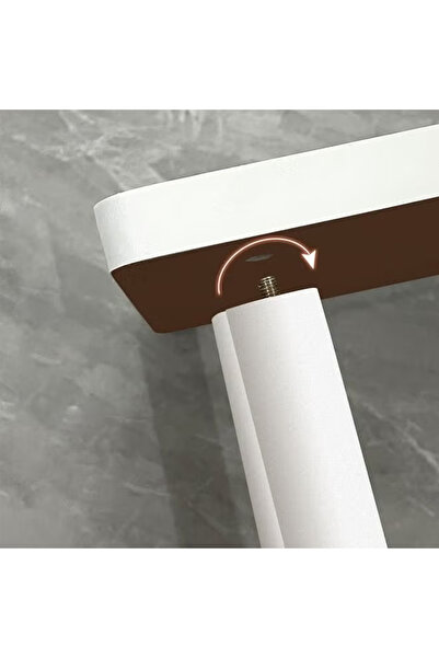 KEKE 2 Layer Minimalist Square Coffee Table for Bedroom and Living Room 40x80 cm