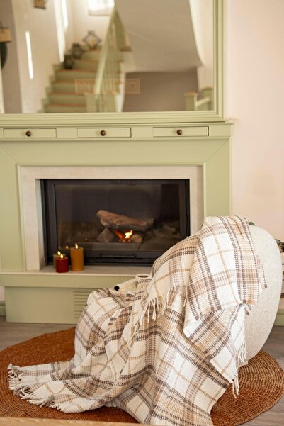 Menderes Home La Notte Single Blanket Cream Beige