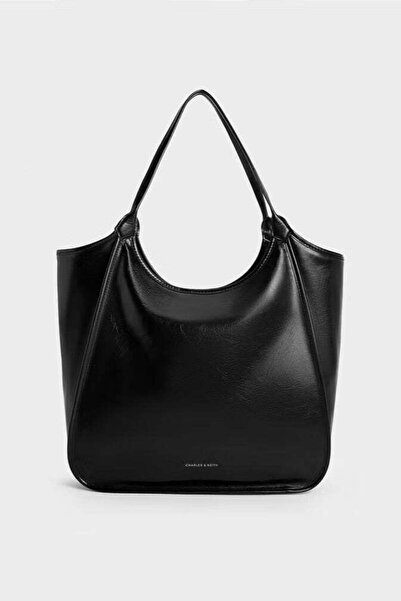 Generic Siana Metallic Crinkle Effect Slouchy Tote Bag