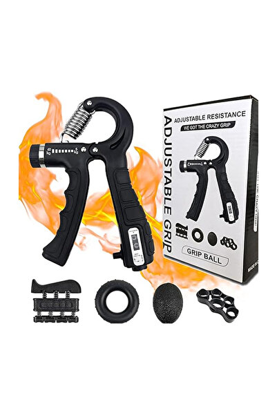 EHOME مجموعة تدريب قوة القبضة، عبوة من 5 قطع، مقوي للساعد، ممتد للأصابع، حلقة...