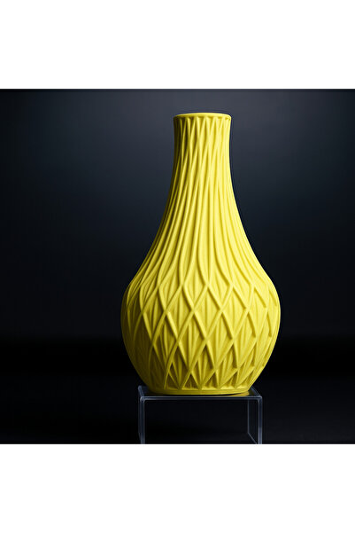 Homentum Mesa | Vază decorativă înaltă cu design geometric și finisaj mat ele...