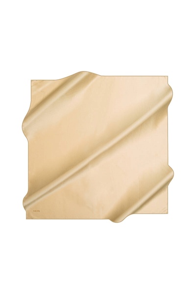 Aker Plain Stonewashed Silk Crepe Satin Scarf 90X90