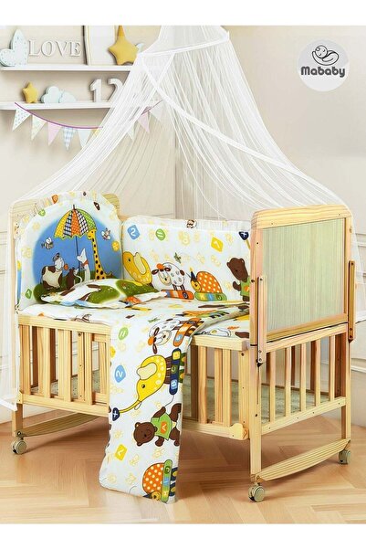 My Baby سرير أطفال خشبي قابل للتحويل 6 في 1 من مابيبي مع مرتبة (102 إلى 140 سم)