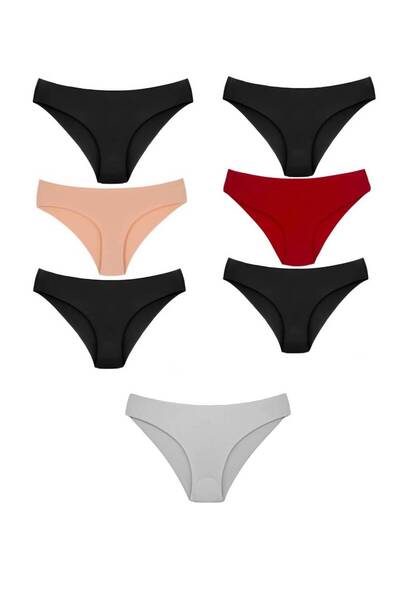 Berrak 11449-3 Kadın 7li lazer kesim iz yapmaz külot